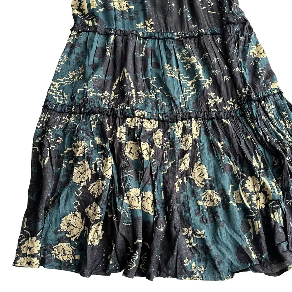 NATURAL LIFE Floral Maxi Dress - Black and Cream - Picture 4 of 11